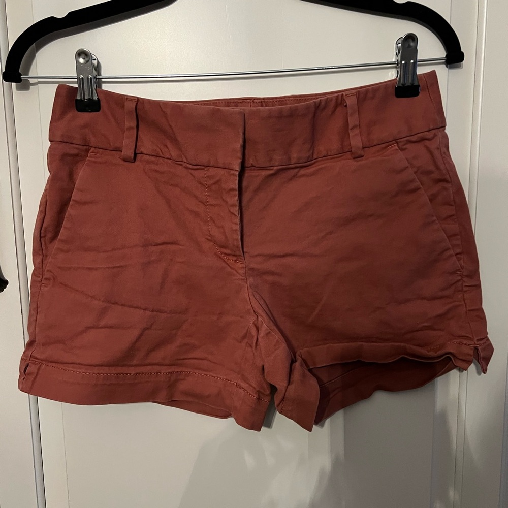 LOFT Brown High Waist Shorts with Tailored Look